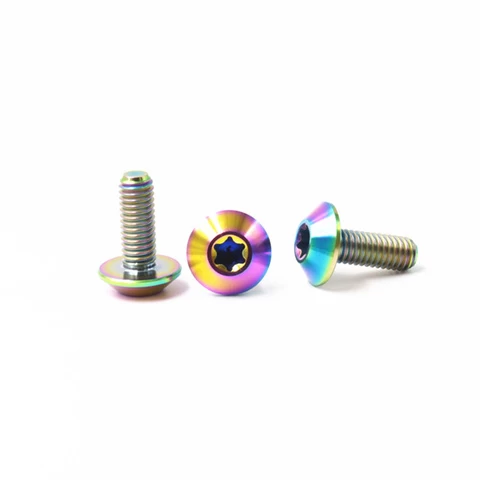 Buy M6 Rainbow Color Truss Head Titanium Machine Thread Bike Screw from ...