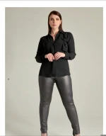 Made In Italy Breathable Blouses Elegant Casual Women Blouse Shirt