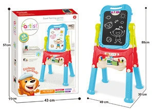 Magnetic double drawing board with Tripod,Kids Educational  Blackboard and Color Drawing Board 2in1 plastic Toys