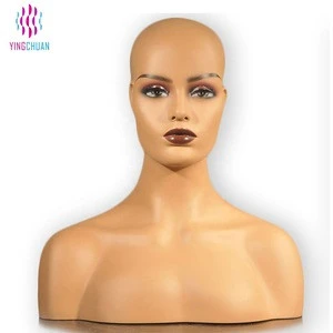 Makeup fiberglass head mannequin African mannequin head