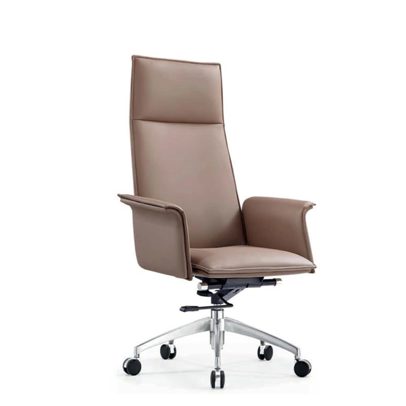 Manager Ergonomic Leather Executive Office Chairs, Swivel High Back PU Luxury Leather Office Chair