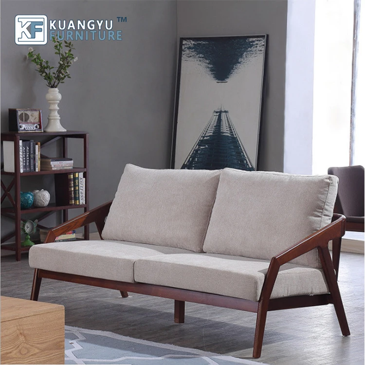 Manufacturer directly supply solid wood frame living room sofa