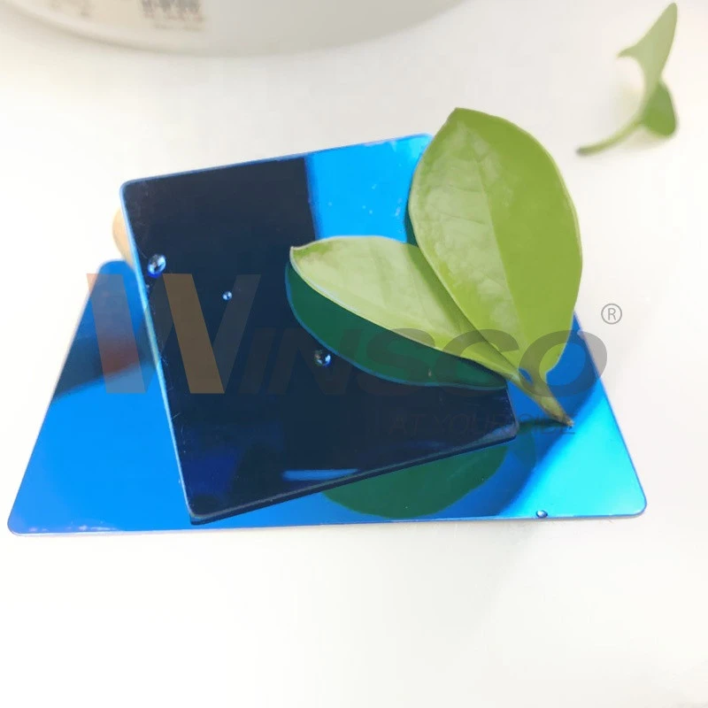 Manufacturer ISO Anti-Finger 8K Mirror Sapphire Blue PVD Color Finished Stainless Steel Sheet For Shopping Mall Decoration