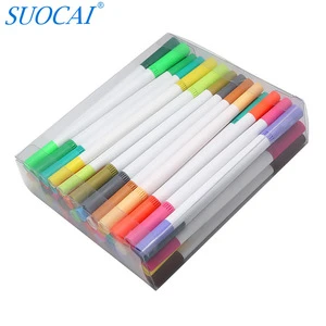 Manufacturer supply calligraphy 36 colors watercolor brush fineliner pen set for painting