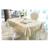 Matte Golden / Silver Embossed PVC tablecloth with fabric backing