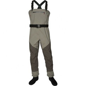 Men&#39;s Waterproof Breathable Stockingfoot Chest waders Fishing Wader Suit with Wading belt