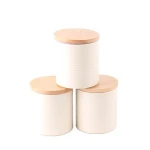 metal box wooden lid tea sugar coffee canisters