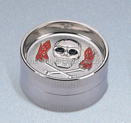 Metal herb tobacco grinder in 2 layers, diameter 50mm