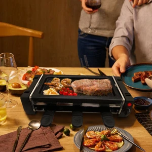 Mini  Indoo Non-Stick Coating Grill  smokeless  contact  electric bbq  Raclette barbecue  grill