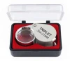 Mini  Loupes Jewelry Diamond Magnifiers Magnifying Glass Ingenious portable Loupe Magnifier Silver color with retail box