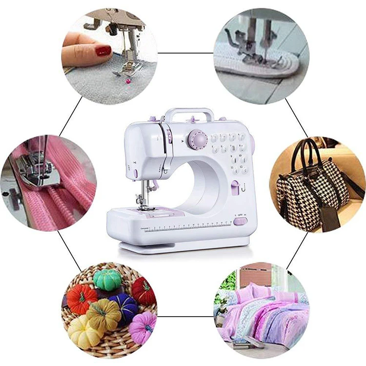 Mini portable home electric garment sewing machine for clothes leather bag sewing machine