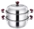 Import Mirror polished stainless steel steamer with handle 3-layer multi-function cooking pot from China
