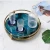 Import Modern Handle Round Decorative Metal Agate Food Jewelry Tray Home Hotel from China