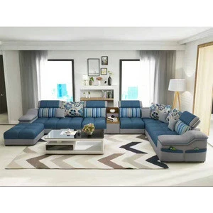 Modern High Quality Living Room Furniture Fabric Sectional Sofa Set