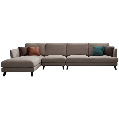 Modern Home L Shape Couch Hotel Apartment Living Room Furniture Sectional Design Fabric Sofa