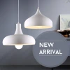 Modern industrial warm white art deco iron fabric shade coverpendant pendant lamp for home