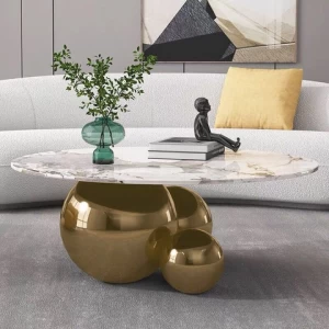 Modern  round small marble table Coffee Shop Tea Table living room side table