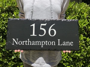 Most selling Beautifully Handcrafted and Customizable Slate Home Address Plaque