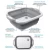 Import Multi-function Foldable Washing and Draining Cutting Blocks with Colander Collapsible Cutting Board from China