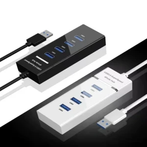 Multi-port expander USB Hub 2.0 5Gbps to usb adapter laptop computer docking station 4 in 1 Usb Hub splitter with LED light