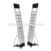 Multi-tiers Metal Wire Book Stands Foldable Magazine Journal Display Rack