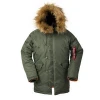 n3b fur hooded thick warm mens winter military parka russian winter coat
