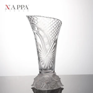 NAPPA handmade Custom hand engraved  lead free crystal glassware vase Creative gifts