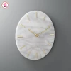 Natural Marble Table Clock Wholesale Home Decor Bianco Carrara White Marble Clocks