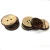 Import Natural Style round wood coconut buttons Garment Decoration 4 Holes natural shirt button Brown Coconut Button from China