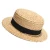 Import Natural 100% Wheat Straw Boater Fedora Top Flat Hat Summer Unisex Beach Flat 5 cm Brim With Red Navy Black Ribbon Hat from China