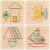 New arrival montessori wooden geoboard toy mathematical manipulative material with pattern cards for kid