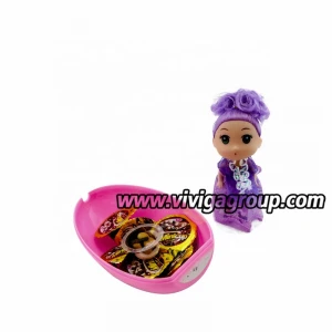new baby girls doll capsule shaped high quality chocolate candy egg toy candies