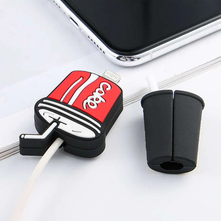 new Cartoon Charger Cable Winder Protective Case Saver Protector Earphone Cord Protection Sleeve Wire Cover