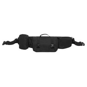 new design black 600d polyester  tool bag waist bag hip bag with built-in elastic tool slots
