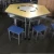 Import New Design combination student desks and chairs with different shapes School furniture University school furniture from China
