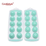 New design Ice Moulds for Freezer Baby Food Water Cocktail  plastic 24cubes 10cubes 2 Packs silicone  Ice Cube Tray molds