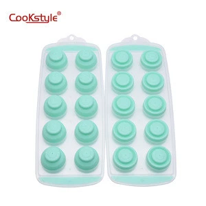 New design Ice Moulds for Freezer Baby Food Water Cocktail  plastic 24cubes 10cubes 2 Packs silicone  Ice Cube Tray molds