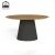 Import New Design  White Base Walnut Top Round Dining Table Stainless steel for Dining room Outdoor Garden from China