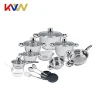 New fashion 21pcs stainless steel cooking pot for home kitchen appliance