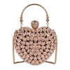 New fashion shell heart evening clutch bags shoulder bag wholesale diamond Evening Bag  factory price in china MOQ2
