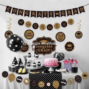New product 2020 Graduation decoration sets, graduate celebration party supplies, banner and hangings class 2020 decoration