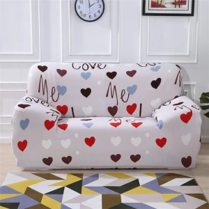 new product soft geometric flower printed jacquard stretch sofa cover set