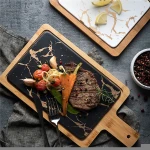 New products high quality pizza food ceramic large serving plate with handle