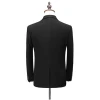 new style black TR fabric handkerchief 3 piece coat pant men suit from turkey