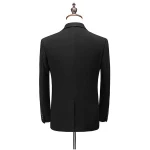 new style black TR fabric handkerchief 3 piece coat pant men suit from turkey