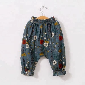 New style print floral leg baby girls pants
