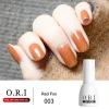 New Wholesale O.R.I 8ml 15 Colors 3 in 1 Peel off One Step UV Gel Nail Polish