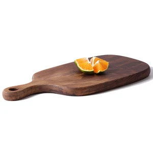 Newhot on Amazon Shipping boxes Kitchen natural black walnut wooden cheese cutting board with handle