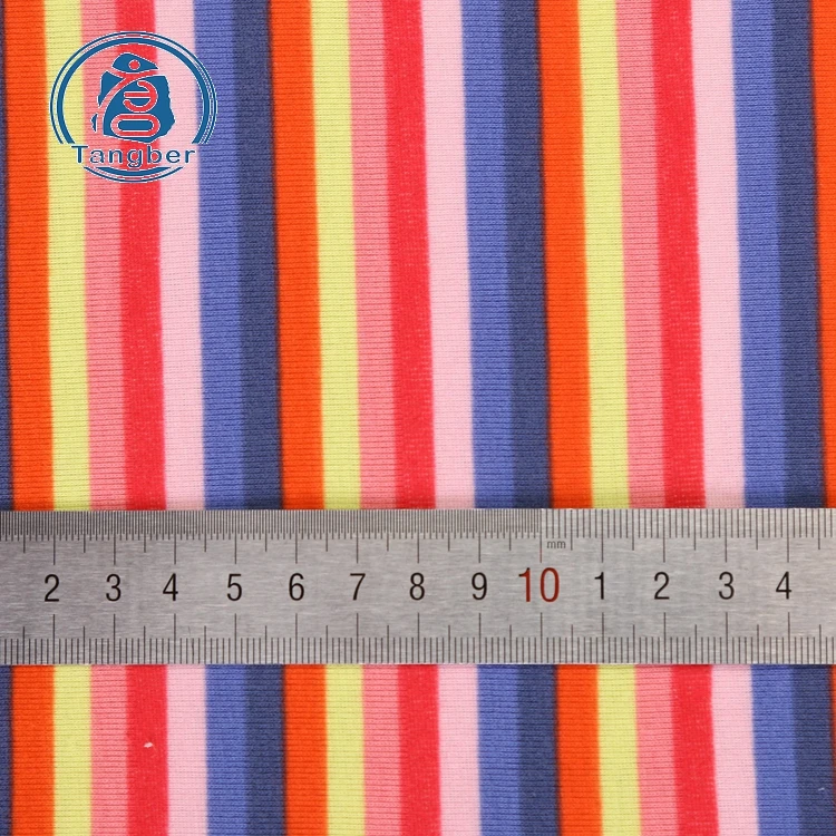 Newly design cheap price china cotton stripe jersey knit fabric