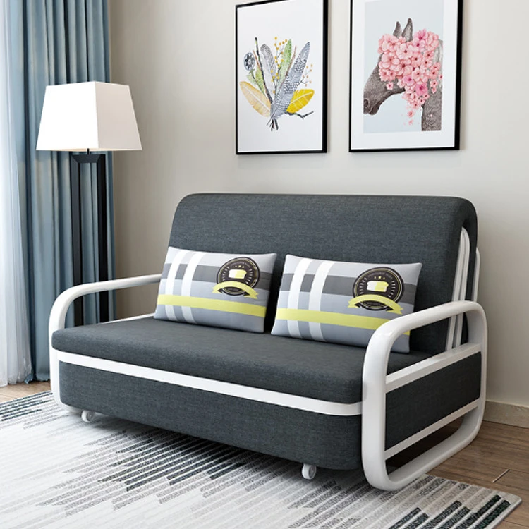 Nordic style metal frame sofa  bed furniture with armrest